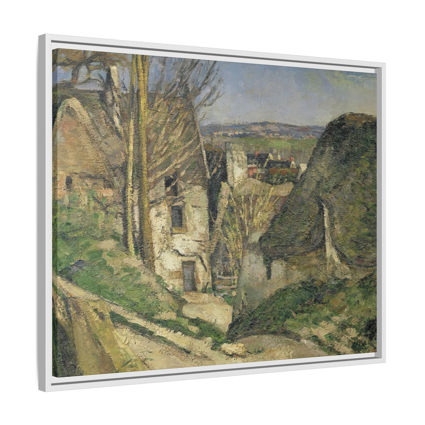 Cézanne, Paul - The House of the Hanged Man, Auvers-sur-Oise (1874) - Matte Canvas, Framed
