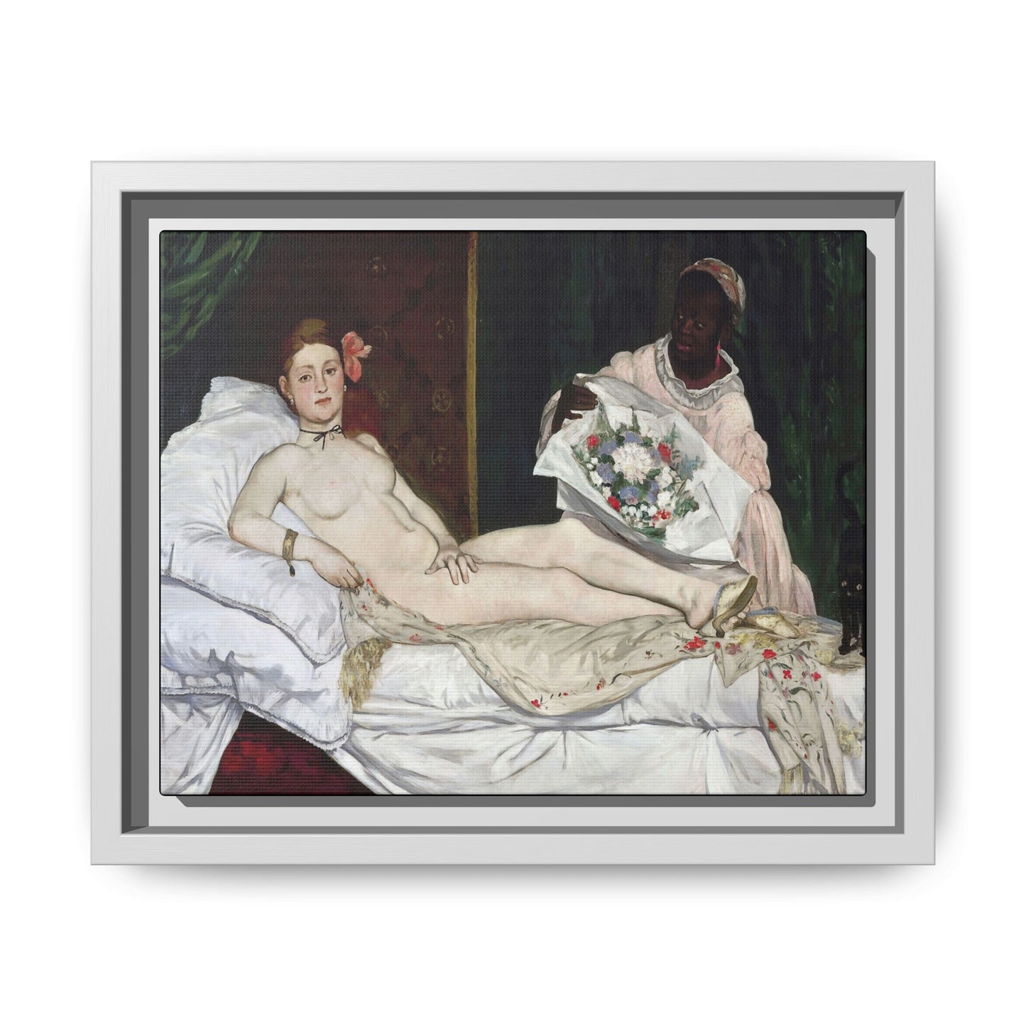 Manet, Édouard - Olympia (1870) - Matte Canvas, Framed