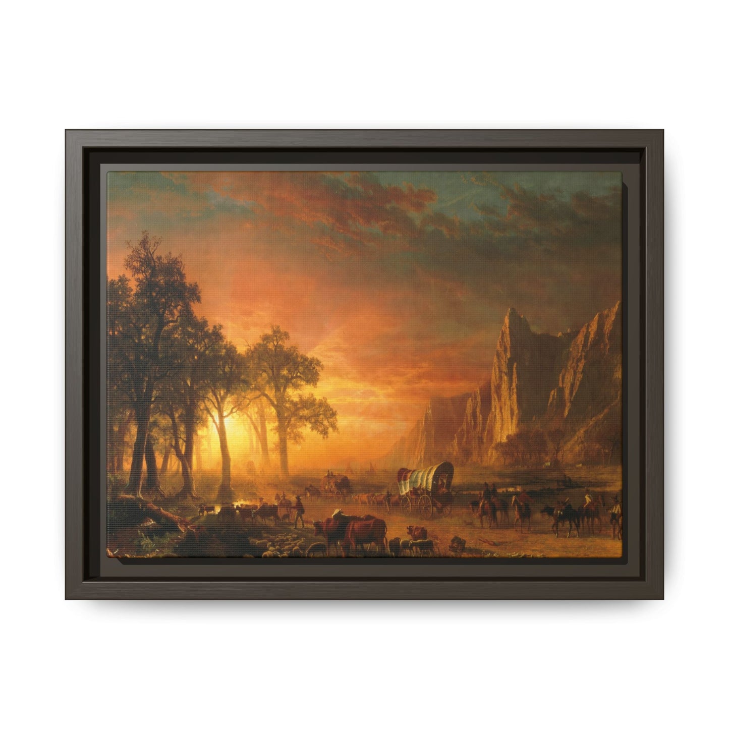 Bierstadt, Albert - Emigrants Crossing the Plains (1867) - Matte Canvas, Framed