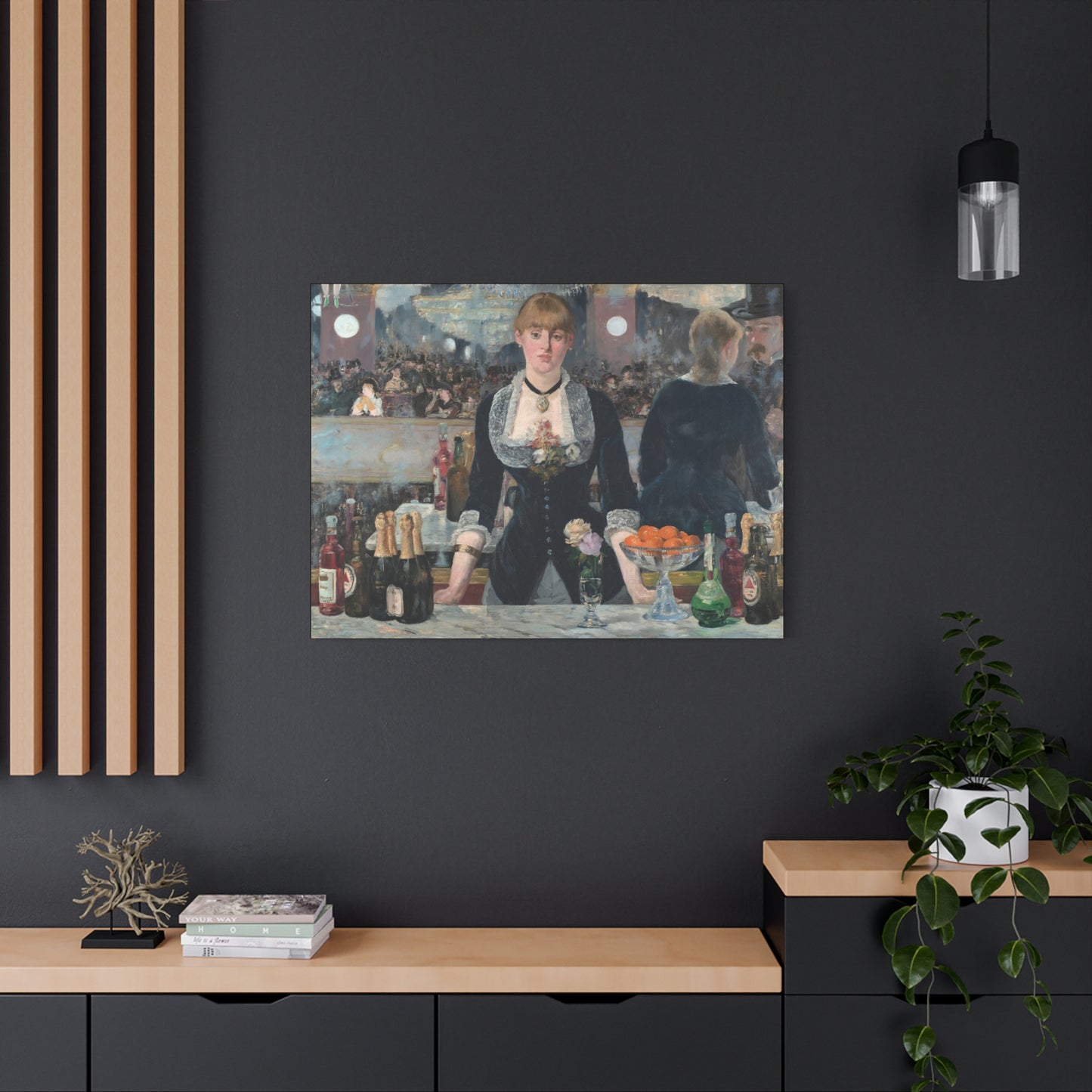 Manet, Édouard - A Bar at the Folies-Bergère (1880) - Canvas Block, unframed