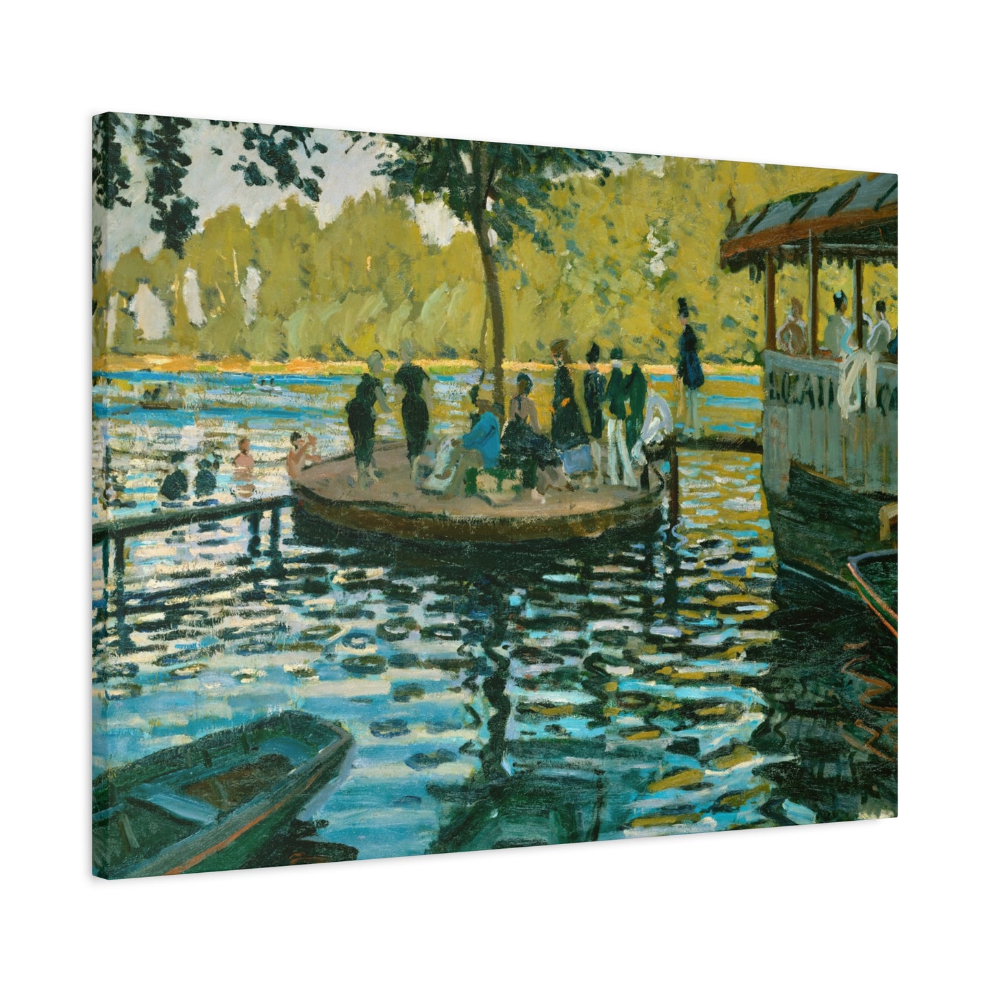 Monet, Claude - La Grenouillere (1869) - Canvas Block, unframed