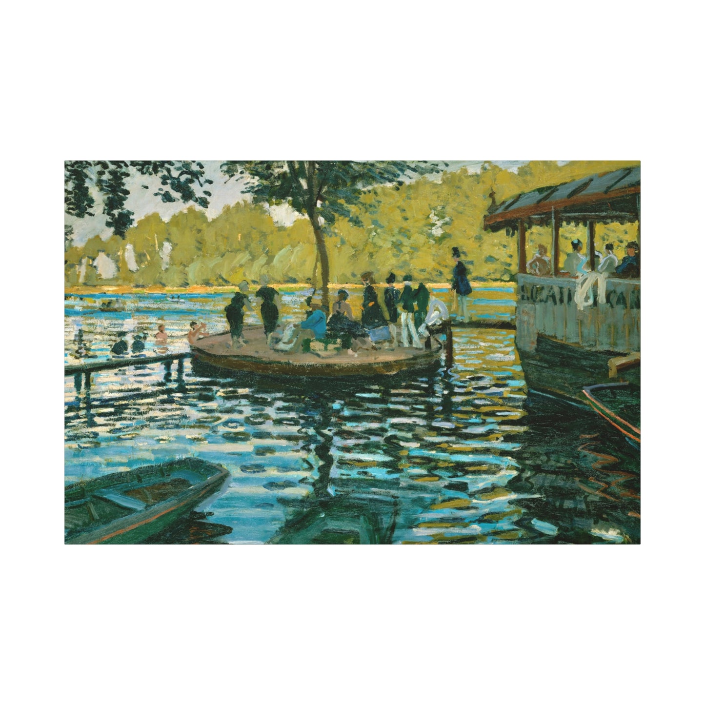 Monet, Claude - La Grenouillere (1869) - Canvas Block, unframed