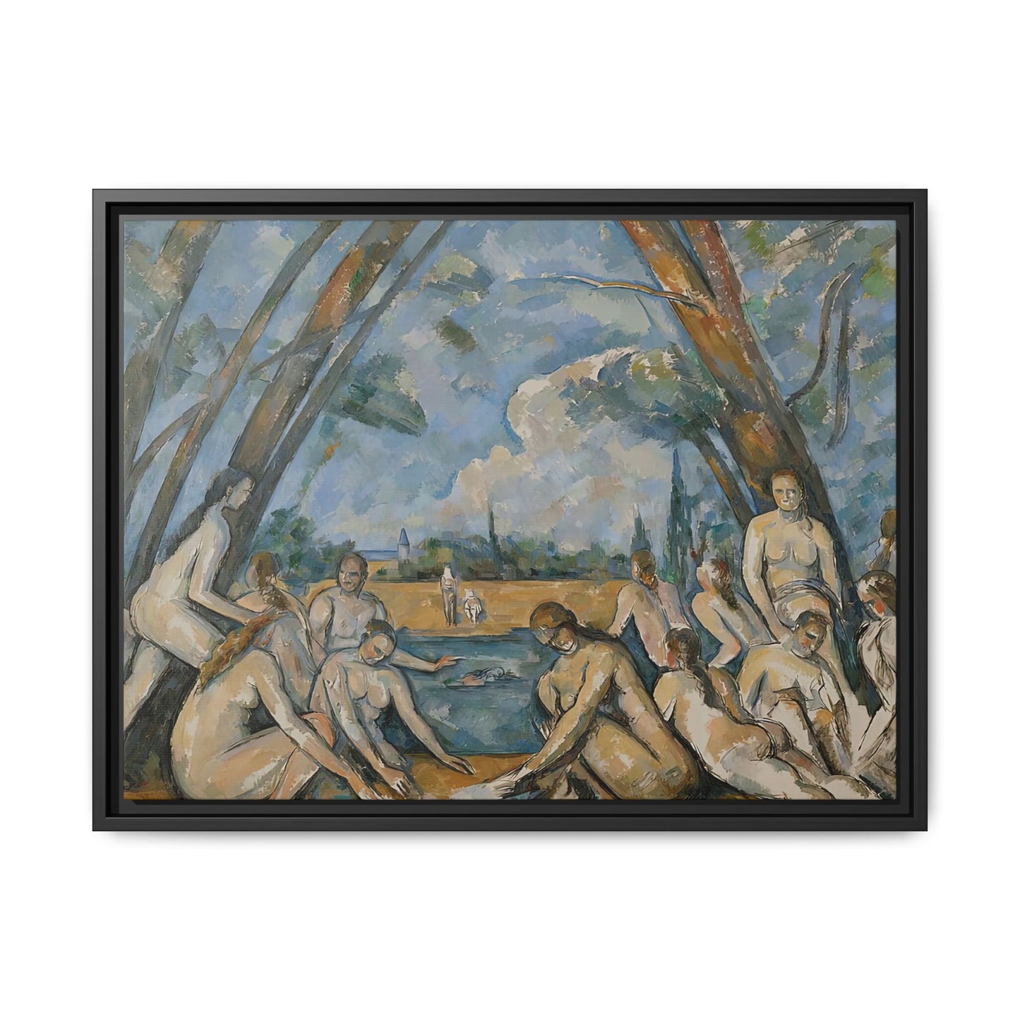 Cézanne, Paul - The Large Bathers (1906) - Matte Canvas, Framed