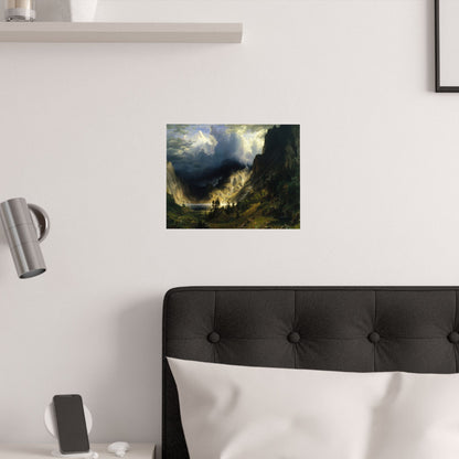 Bierstadt, Albert - A Storm in the Rocky Mountains, Mt. Rosalie (1866) - Satin Posters