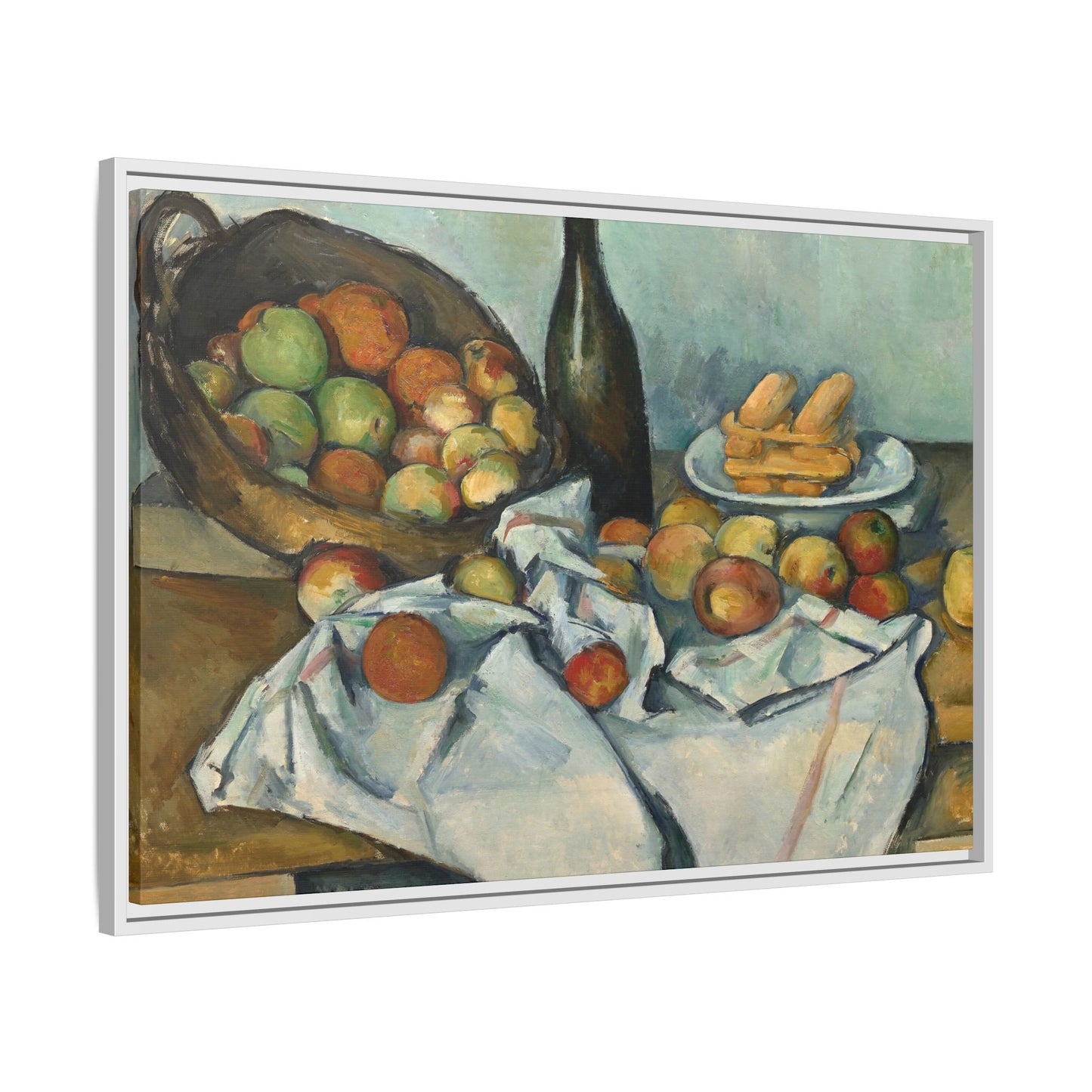 Cézanne, Paul - Basket of Apples (1893) - Matte Canvas, Framed