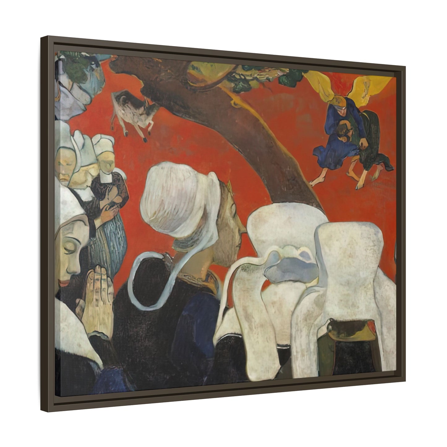 Gauguin, Paul - Vision of the Sermon (Jacob Wrestling with the Angel) (1888) - Matte Canvas, Framed