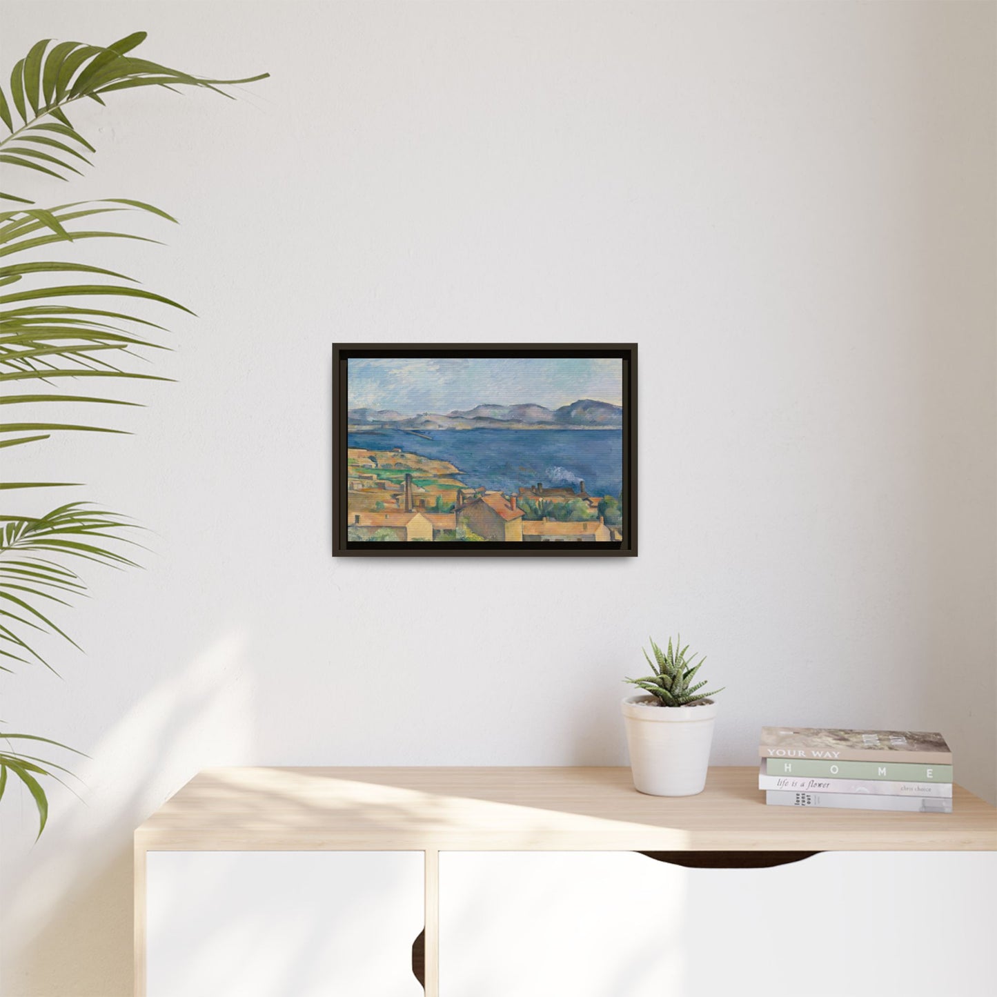 Cézanne, Paul - The Bay of Marseille, Seen from L'Estaque (1885) - Matte Canvas, Framed
