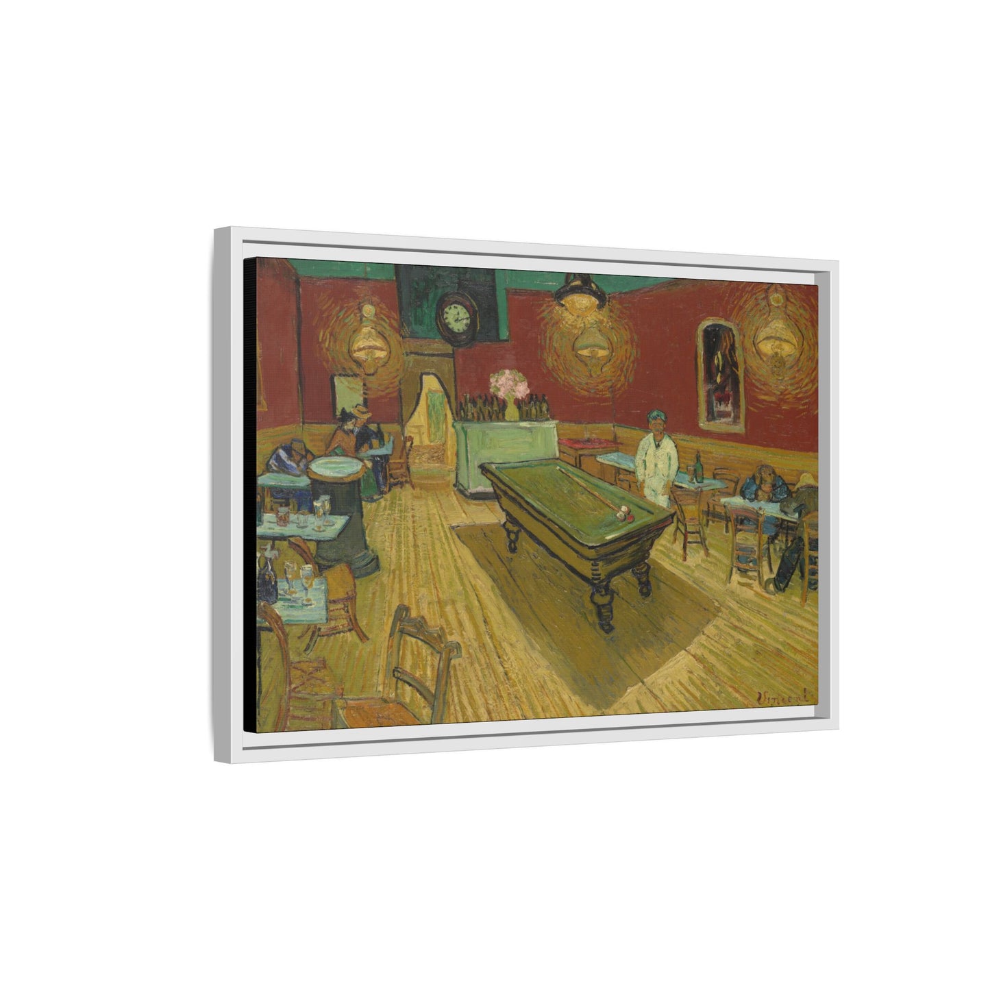Van Gogh, Vincent - The Night Cafe (1888) - Matte Canvas, Framed
