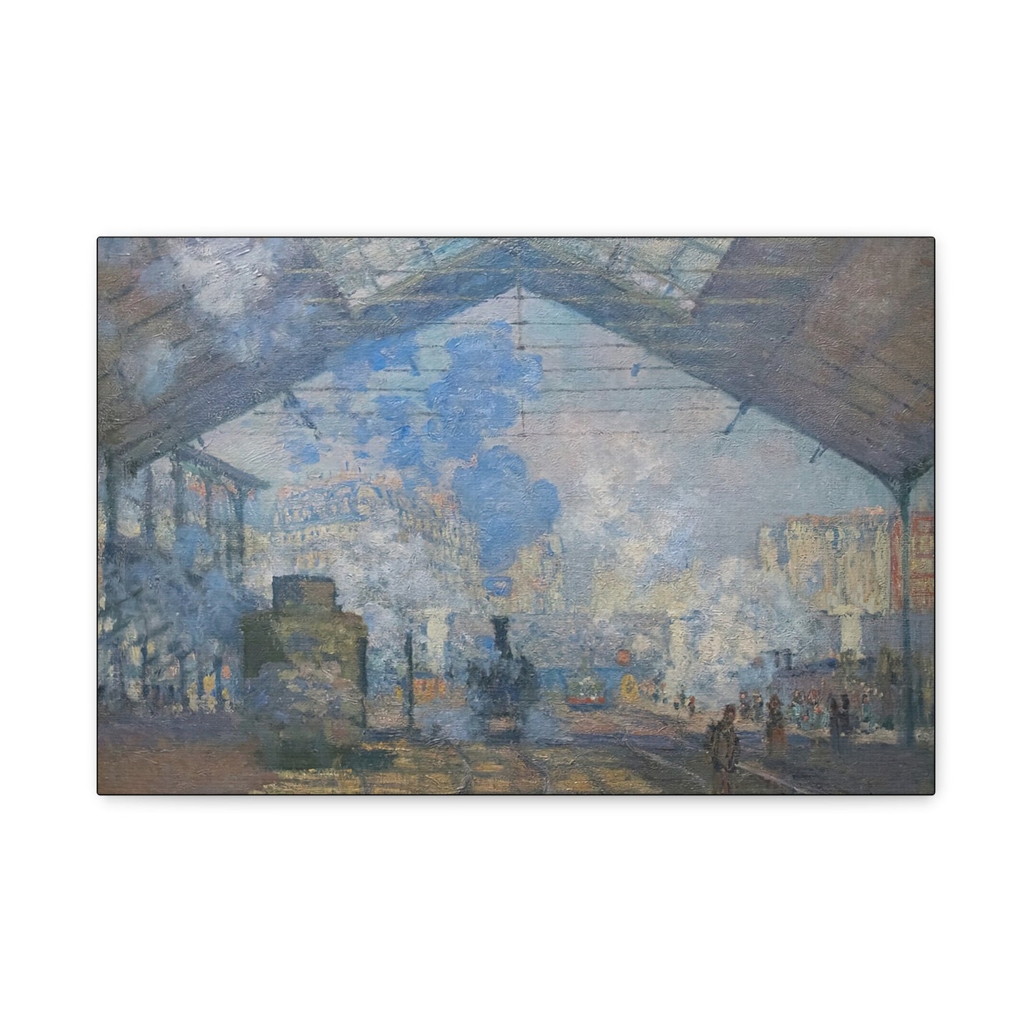 Monet, Claude - Le Gare Saint-Lazare (1877) - Canvas Block, unframed