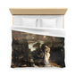 Courbet, Gustave - The Painter’s Studio (1855) - Microfiber Duvet Cover