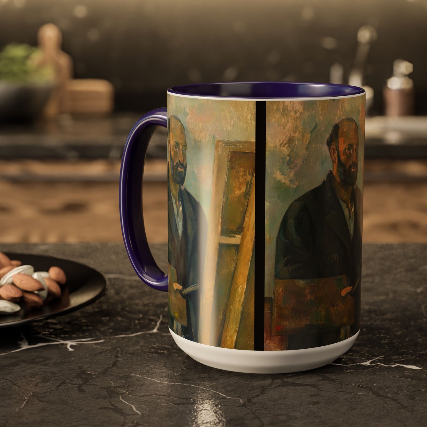 Cézanne, Paul - Portrait of the Artist with a Palette (1890) - Colorful Accent Mugs