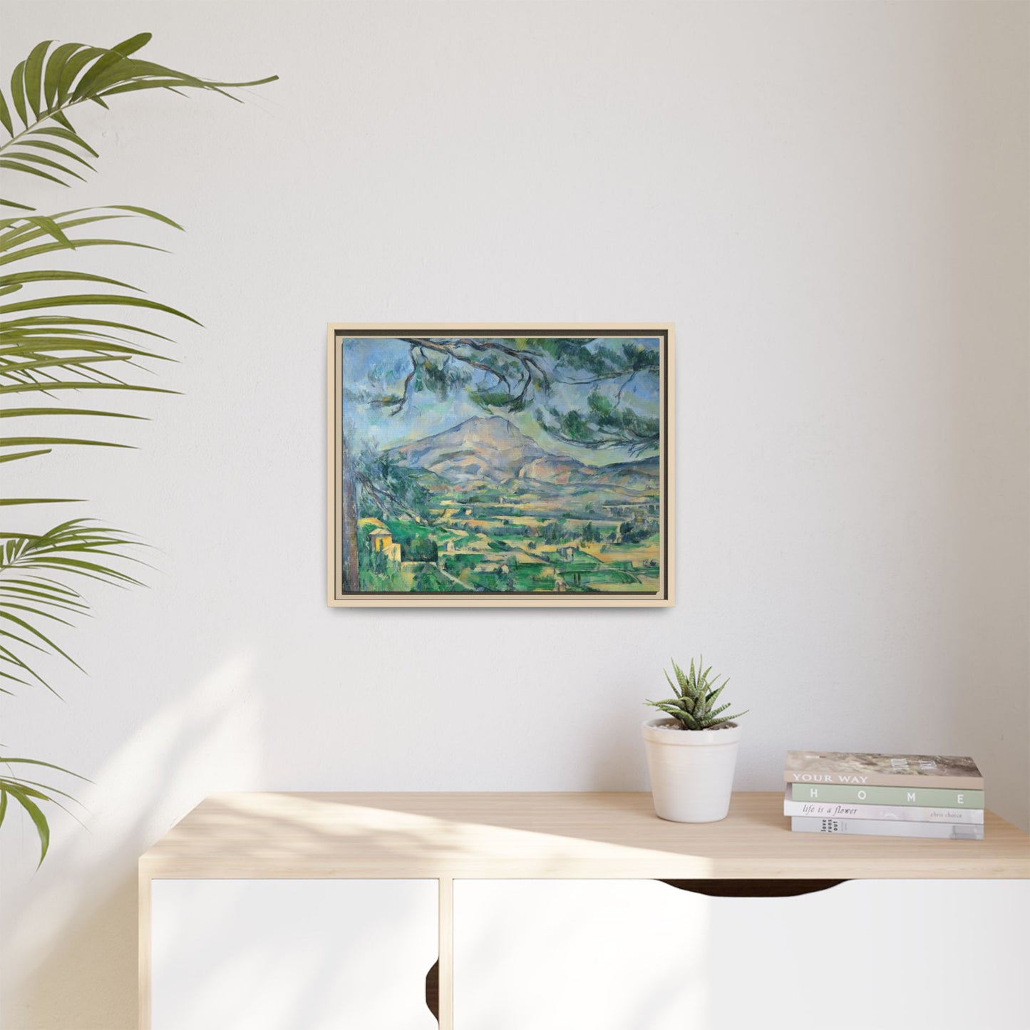 Cézanne, Paul - Mont Sainte-Victoire with Large Pine (1887) - Matte Canvas, Framed