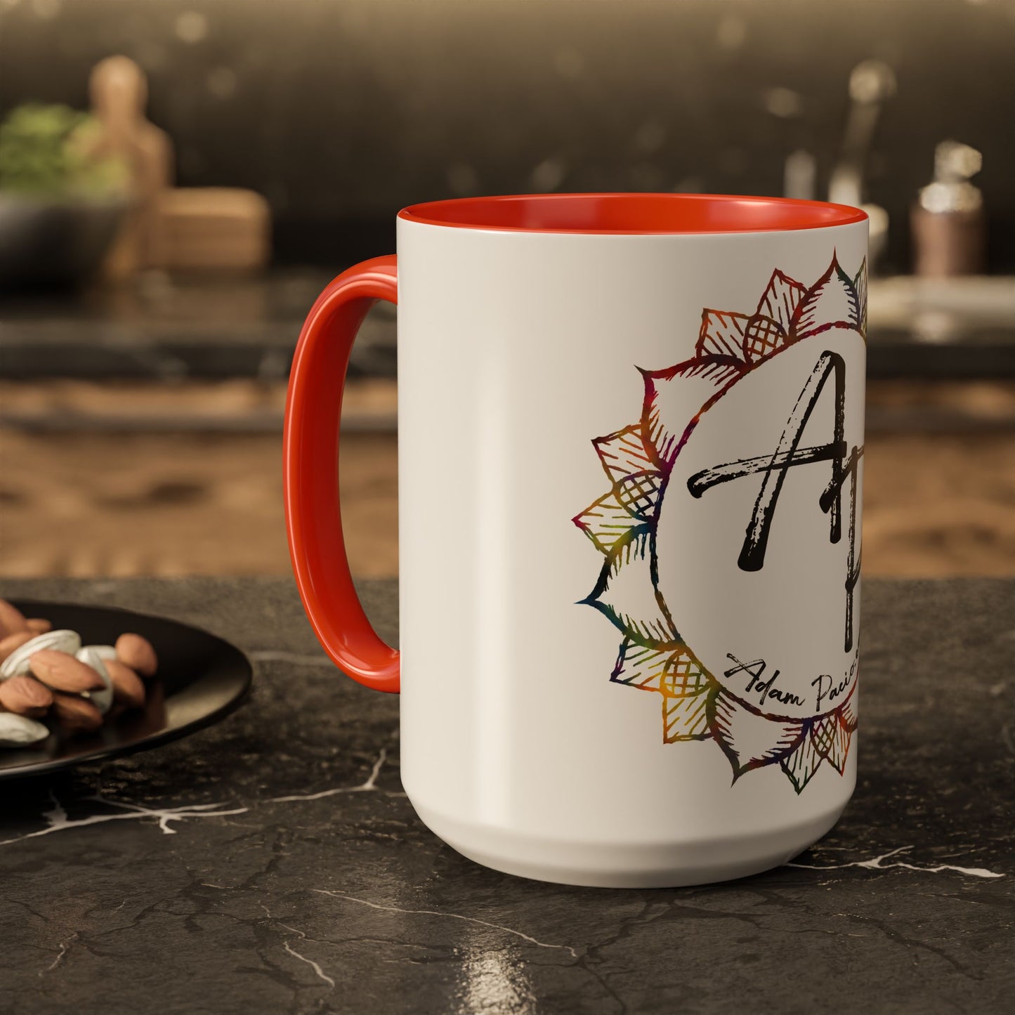 AdamPacio.com - White Logo - Colorful Accent Mugs