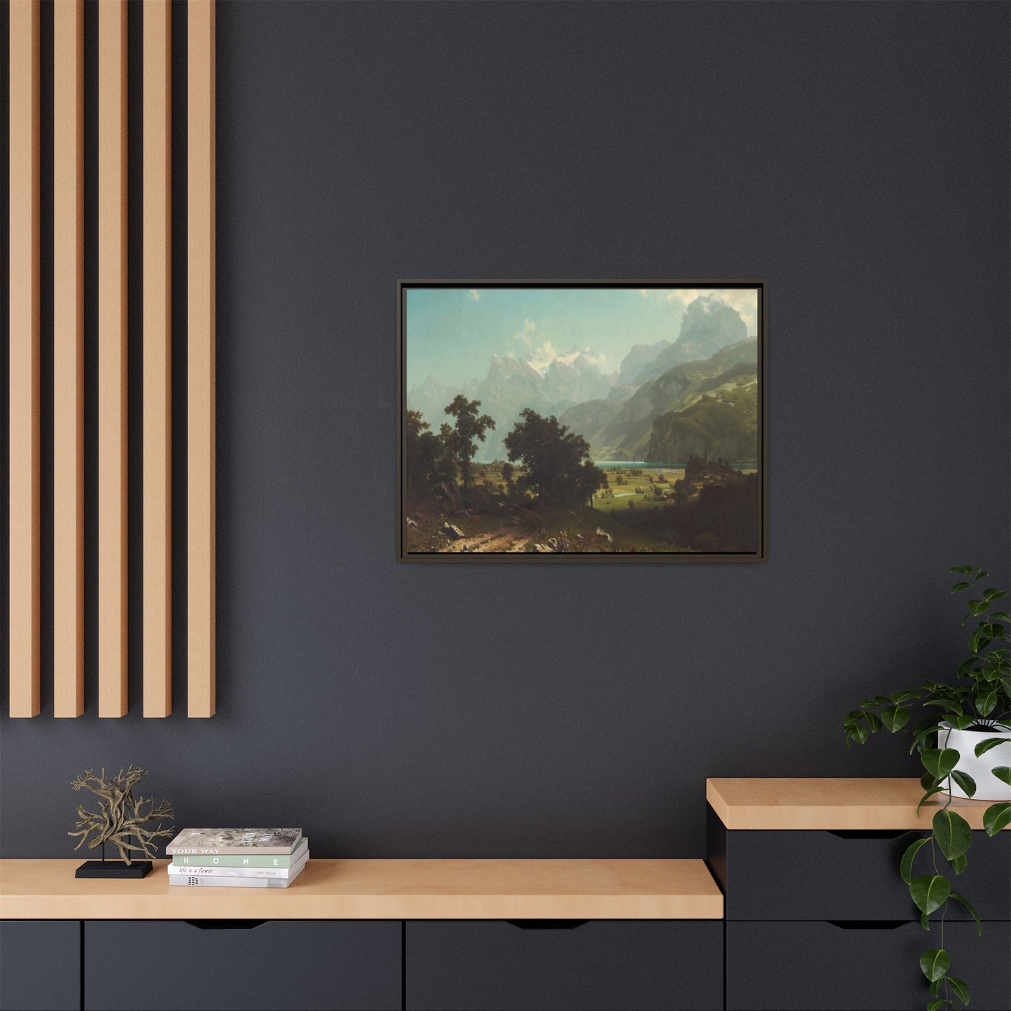 Bierstadt, Albert - Lake Lucerne (1858) - Matte Canvas, Framed