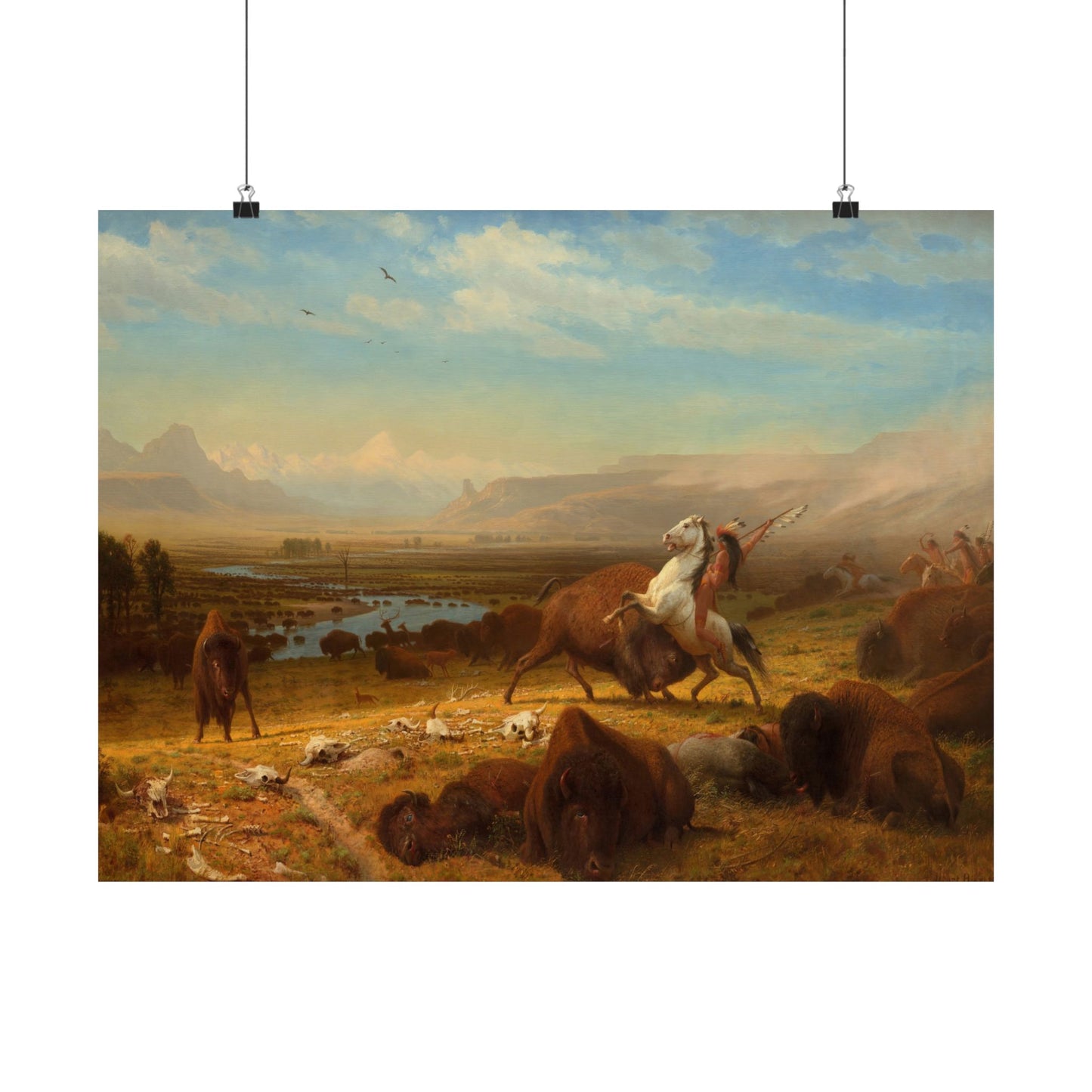 Bierstadt, Albert - The Last of the Buffalo  (1888) - Satin Posters