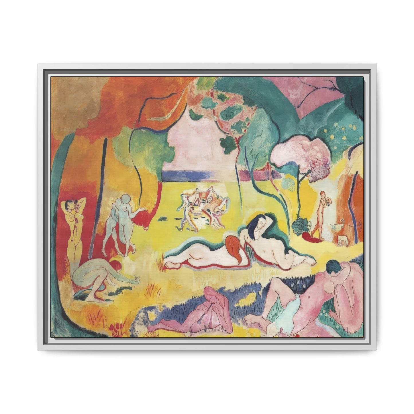 Matisse, Henri - The Joy of Life (1905) - Matte Canvas, Framed