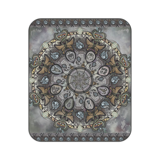 Memento Mori Mandala - Picnic Blanket