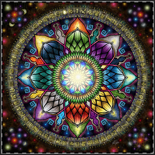 Mystic Jewel Mandala - Satin Poster