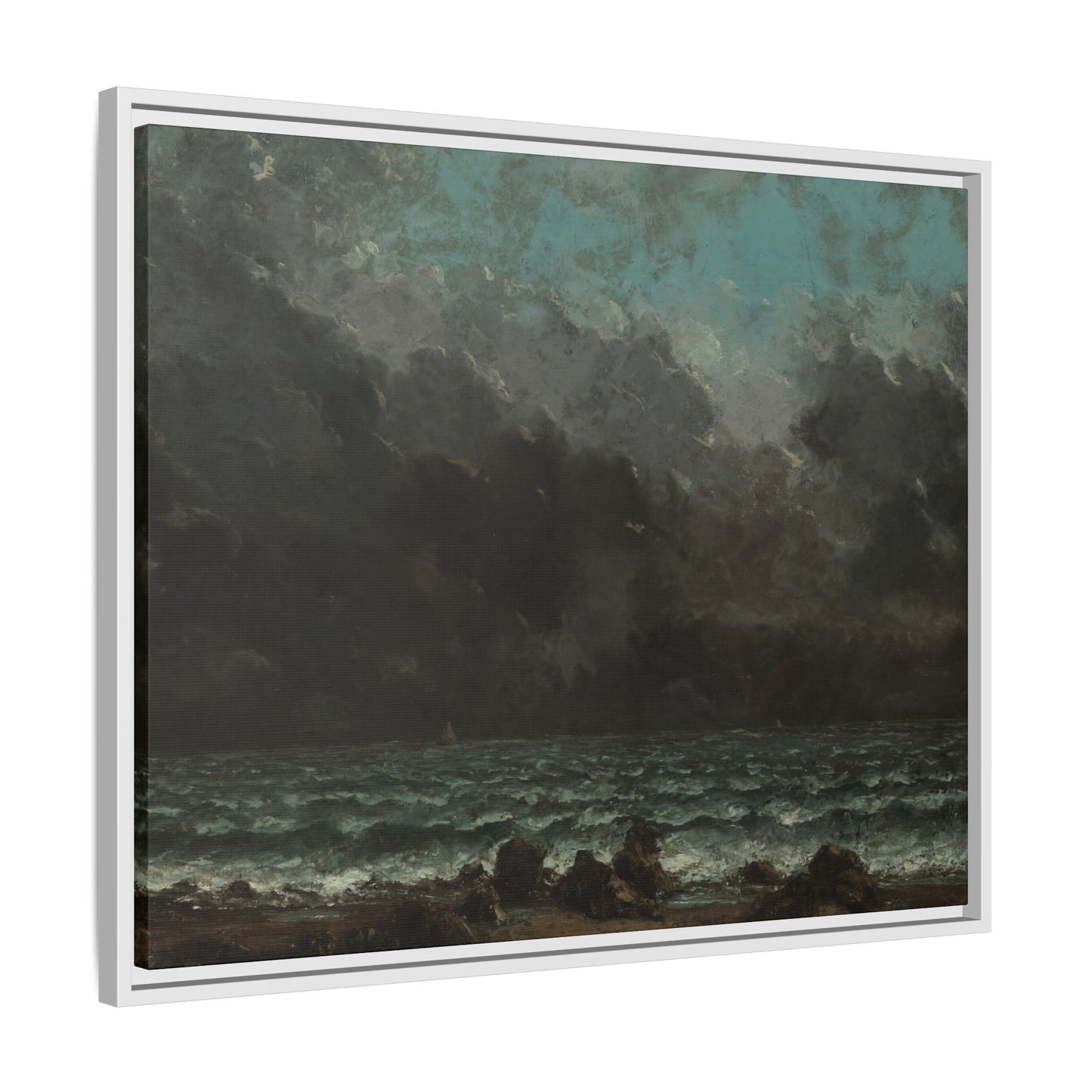 Courbet, Gustave - The Sea (1865) - Matte Canvas, Framed