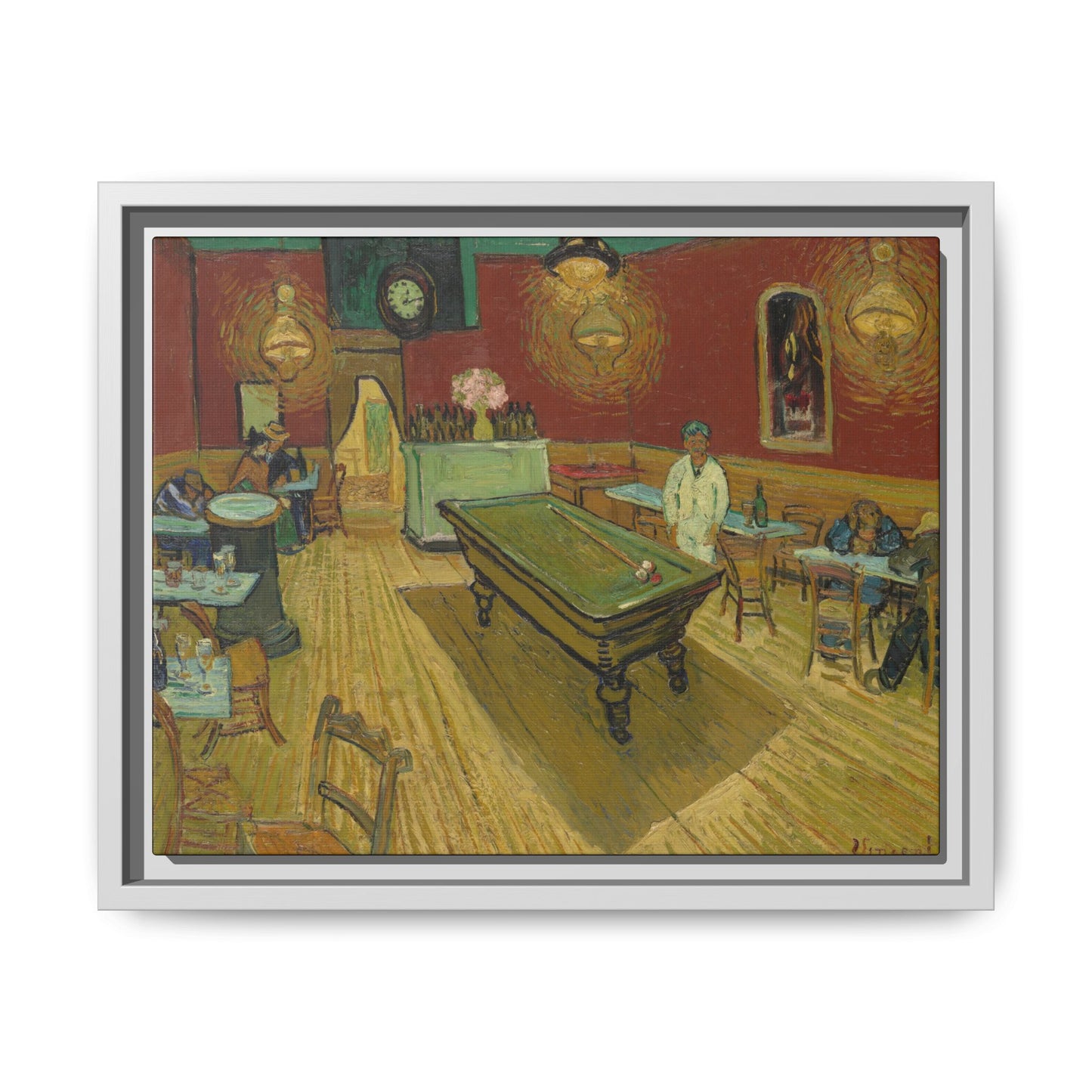 Van Gogh, Vincent - The Night Cafe (1888) - Matte Canvas, Framed