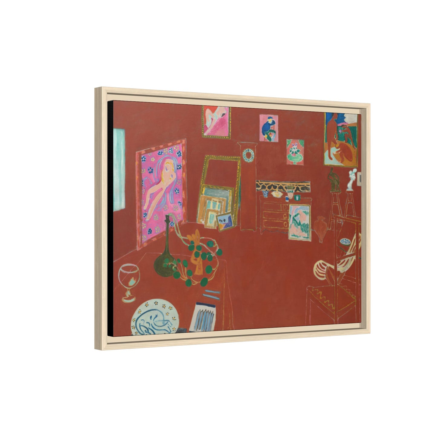 Matisse, Henri - The Red Studio (1911) - Matte Canvas, Framed