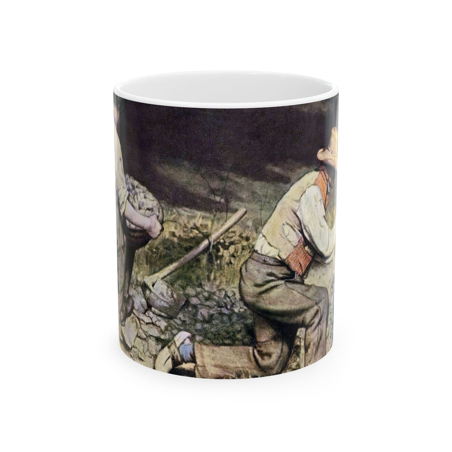 Courbet, Gustave - The Stone Breakers (1850) - Ceramic Mug