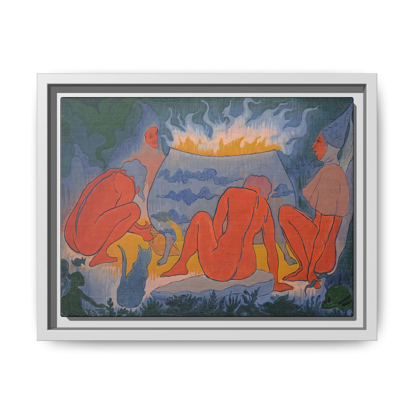 Ranson, Paul - Witches Around the Fire (1891) - Matte Canvas, Framed