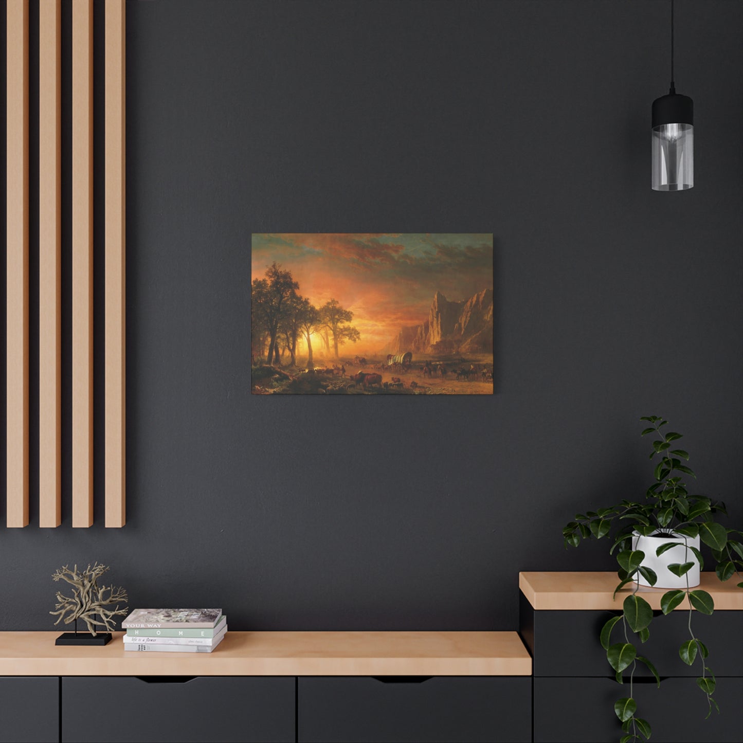 Bierstadt, Albert - Emigrants Crossing the Plains (1867) - Canvas Block, unframed