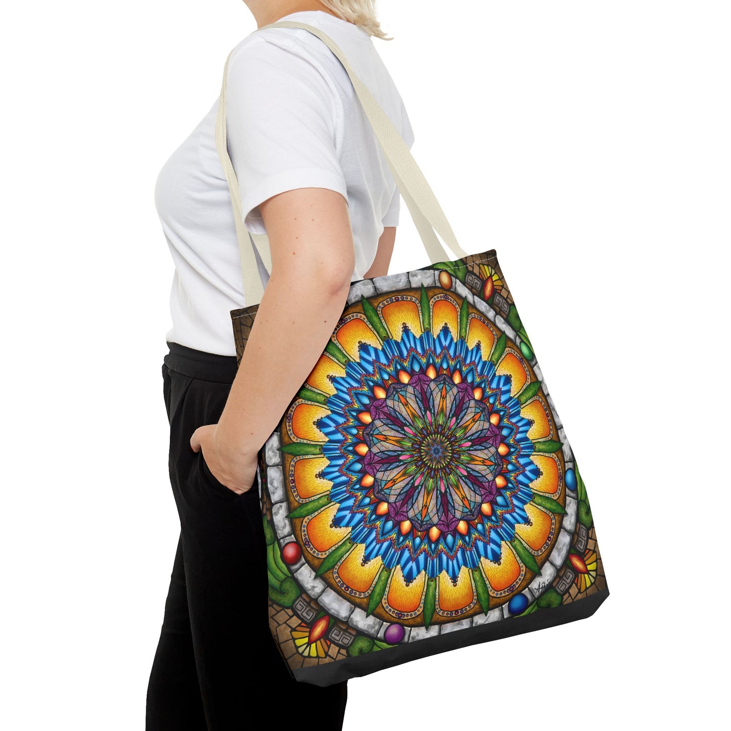Pacio, Adam - Emerald Arrows Mandala - Tote Bag