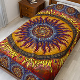 Solar Disc Mandala - Velveteen Plush Blanket