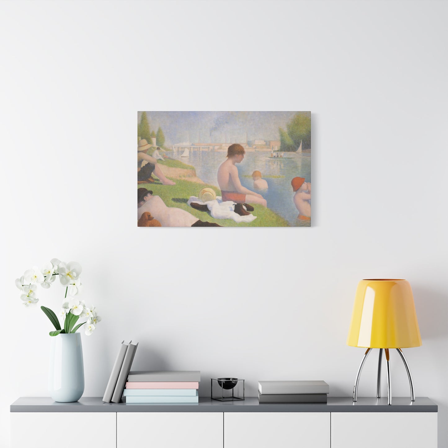 Seurat, Georges - Bathers at Asnières (1884) - Canvas Block, unframed