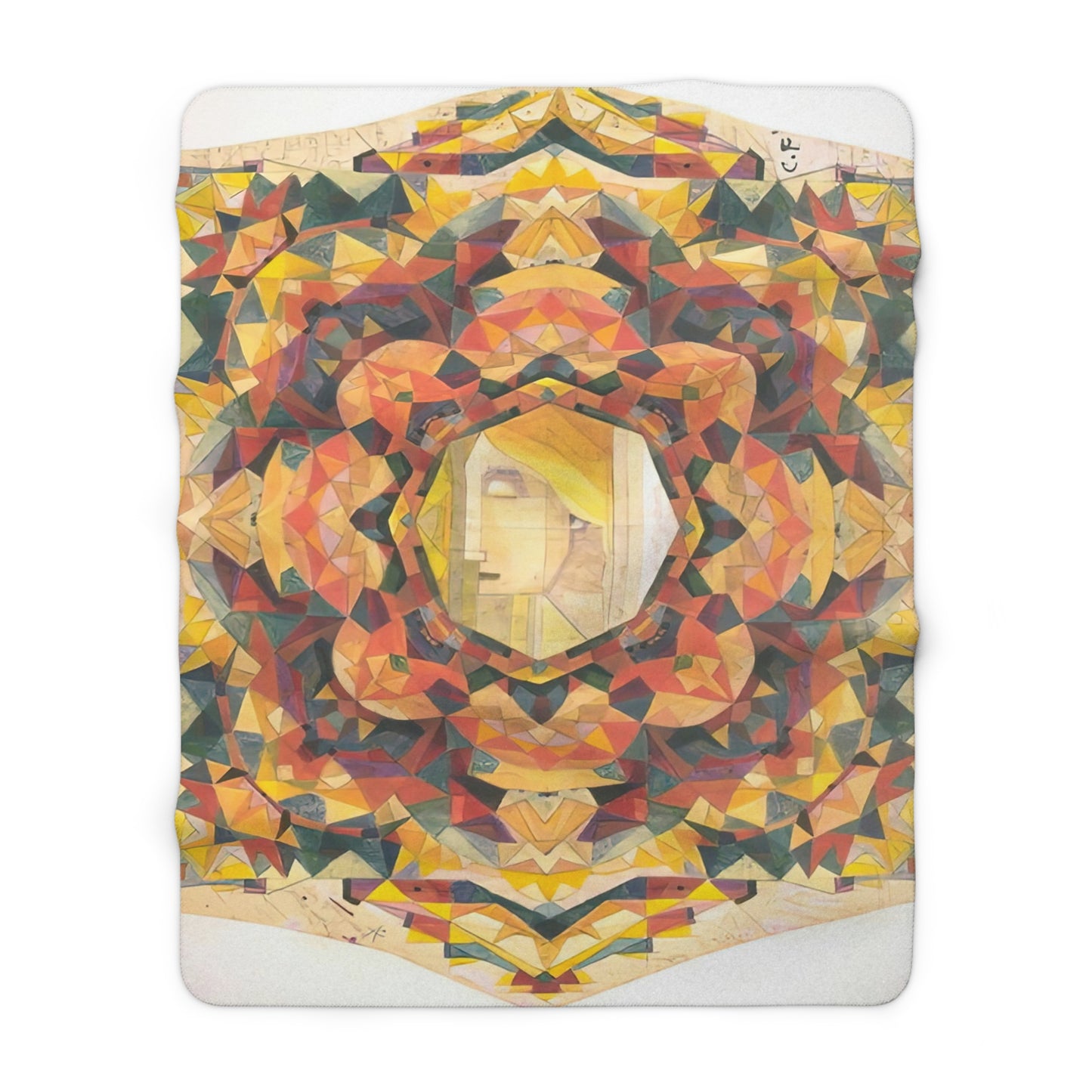 Filiger, Charles - Woman’s Head with Closed Eyes (1893) - Sherpa Fleece Blanket