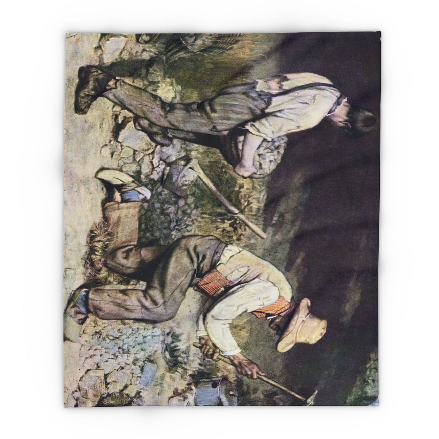 Courbet, Gustave - The Stone Breakers (1850) - Arctic Fleece Blanket