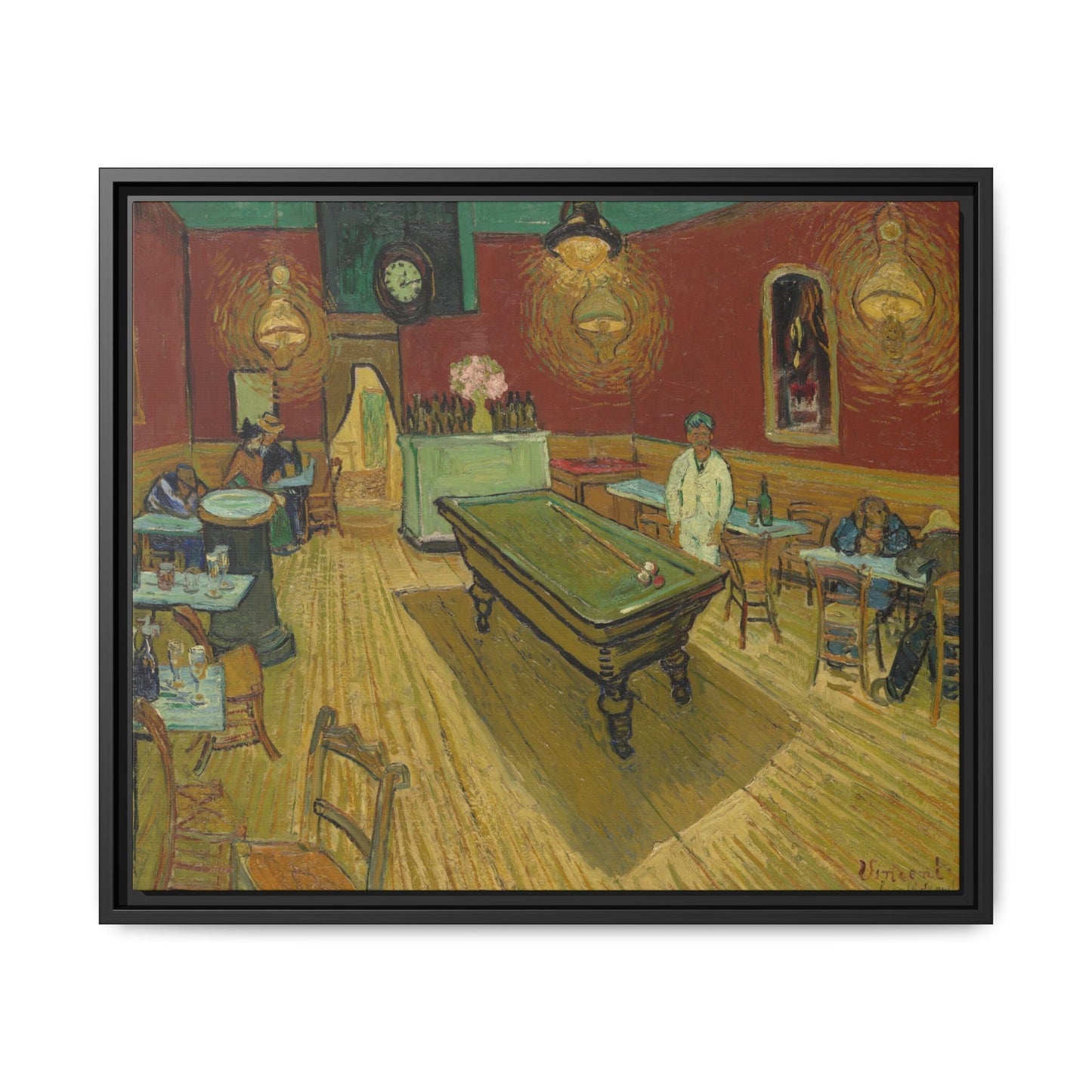 Van Gogh, Vincent - The Night Cafe (1888) - Matte Canvas, Framed