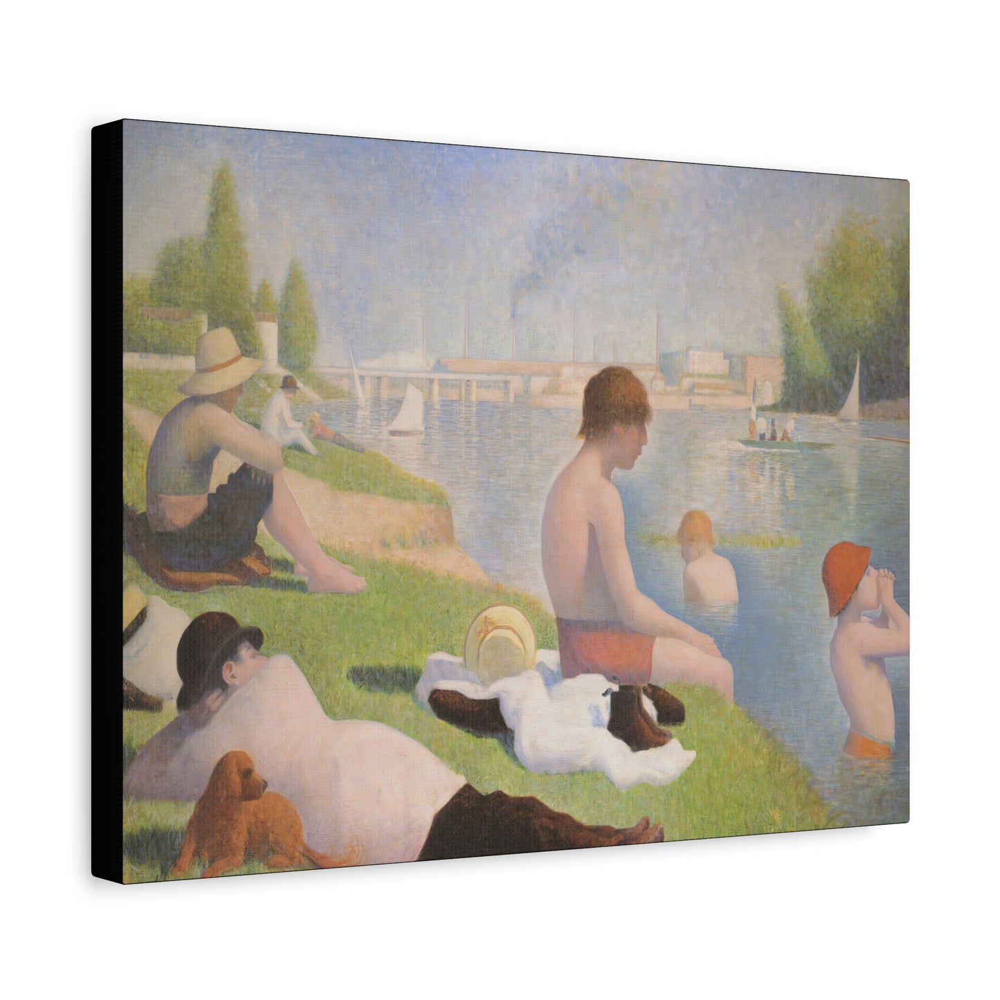 Seurat, Georges - Bathers at Asnières (1884) - Canvas Block, unframed
