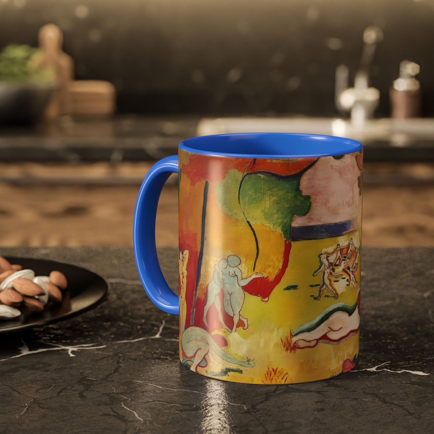 Matisse, Henri - The Joy of Life (1905) - Colorful Accent Mugs