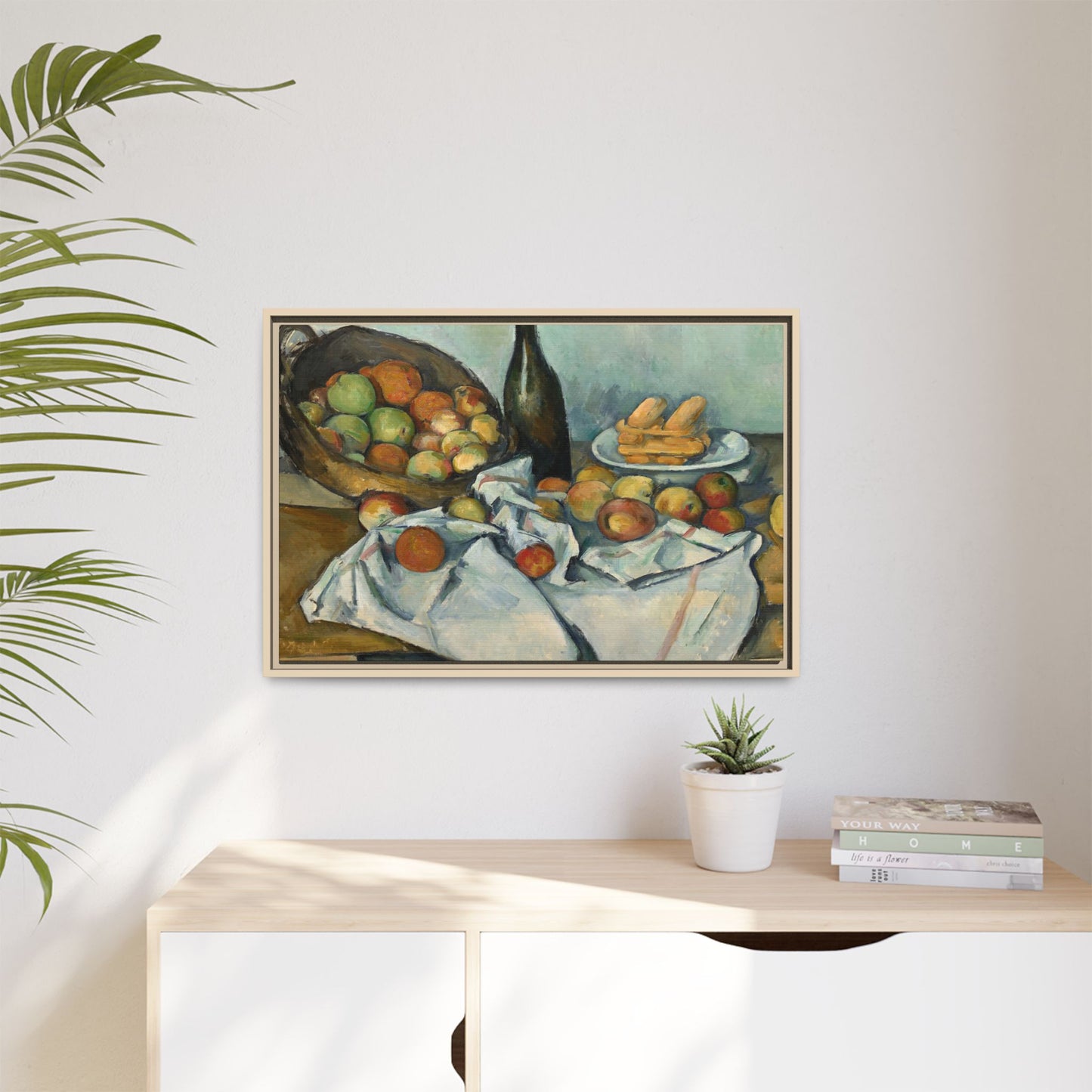 Cézanne, Paul - Basket of Apples (1893) - Matte Canvas, Framed