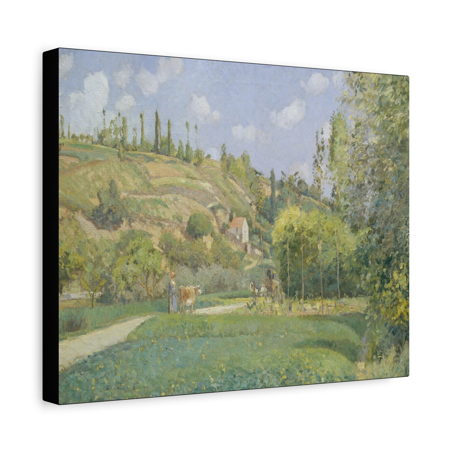 Pissarro, Camille - A Cowherd at Valhermeil, Auvers-sur-Oise (1874) - Canvas Block, unframed