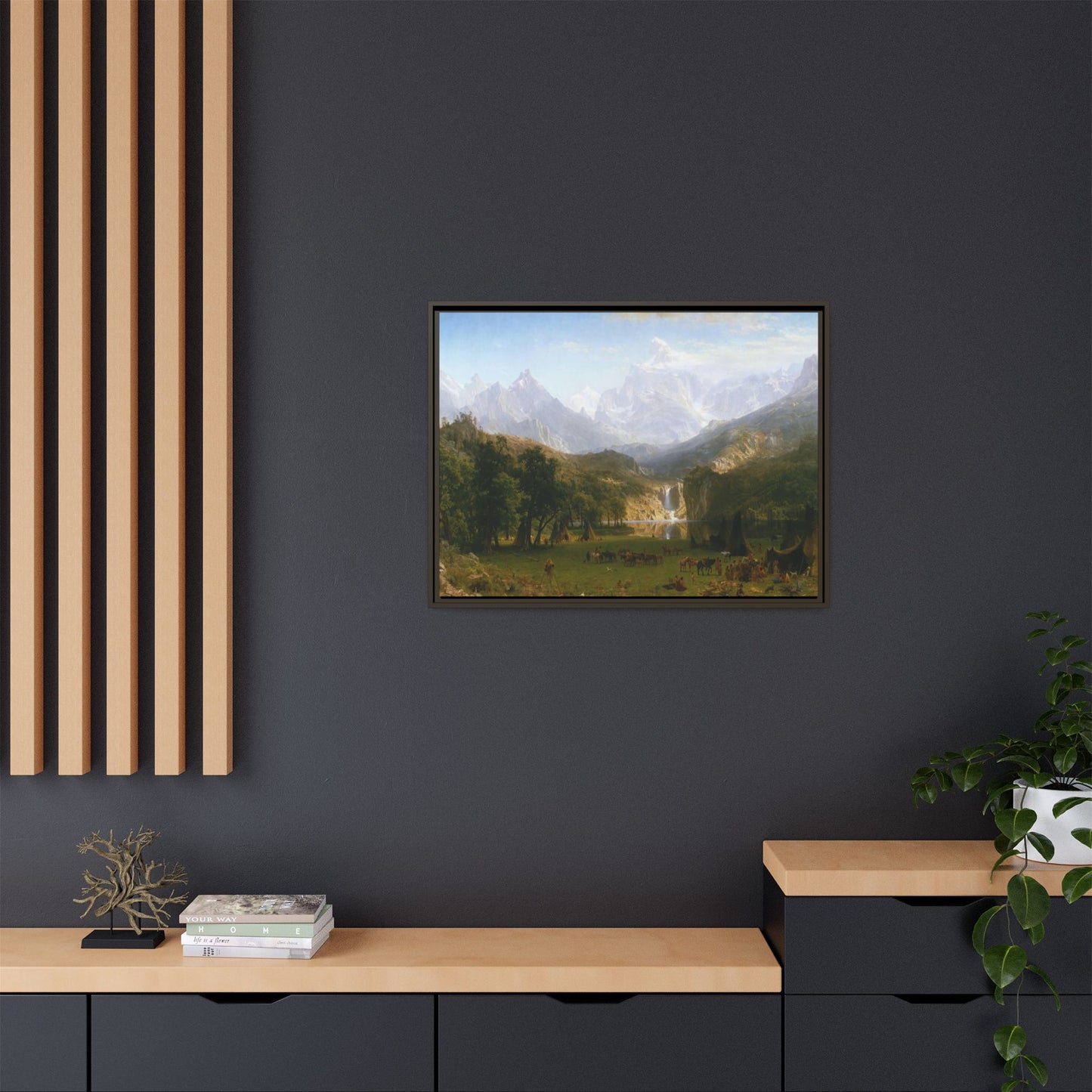 Bierstadt, Albert - The Rocky Mountains, Lander’s Peak (1863) - Matte Canvas, Framed
