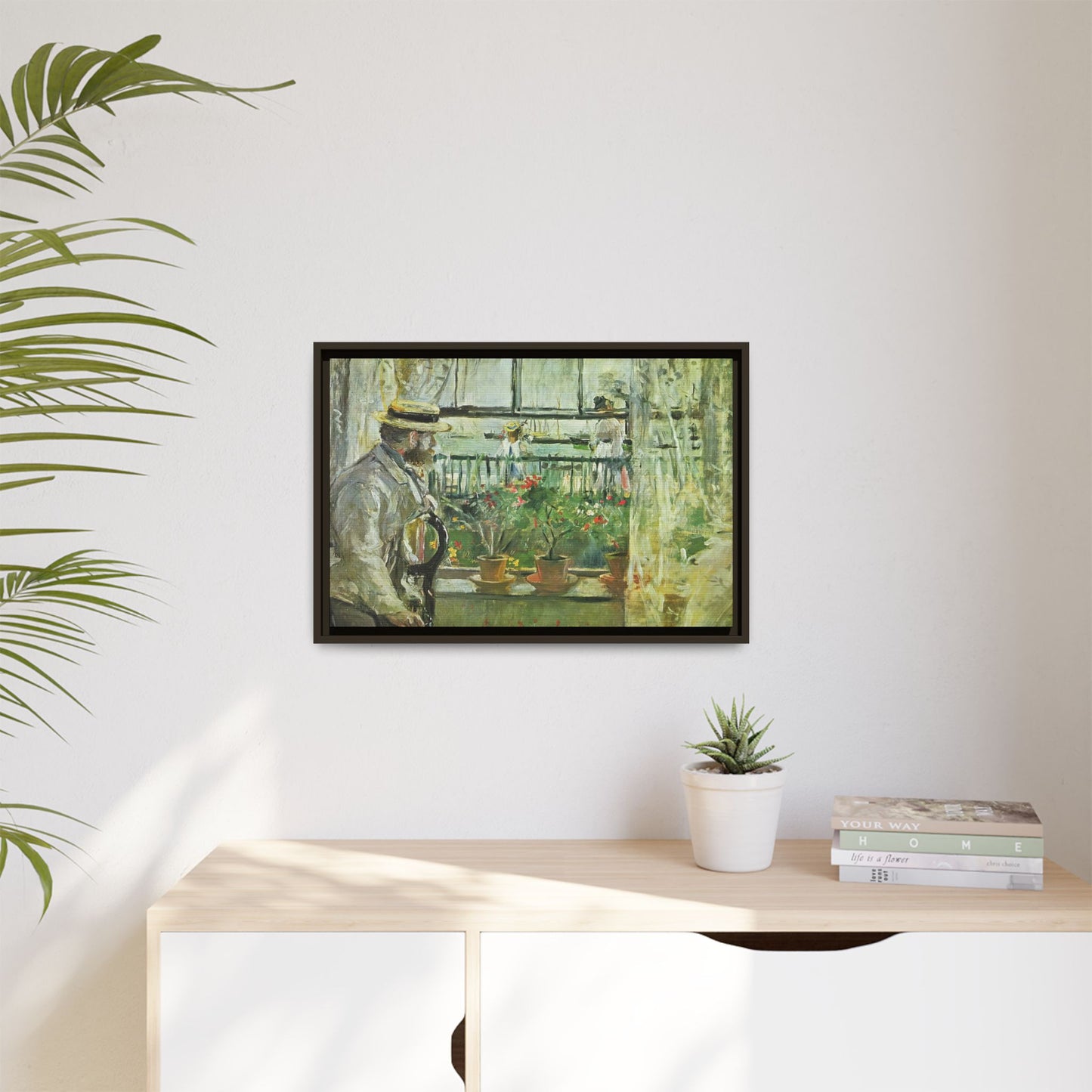Morisot, Berthe - Eugene Manet on the Isle of Wight (1875) - Matte Canvas, Framed
