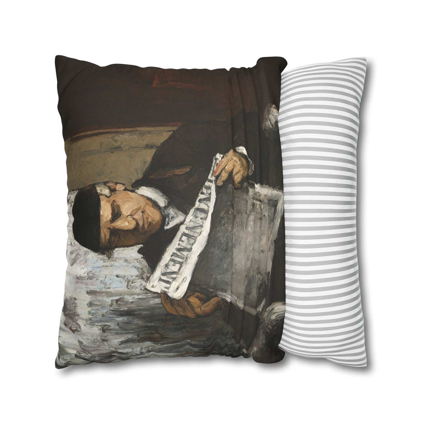 Cézanne, Paul - The Artist’s Father (1866) - Suede Square Pillowcase