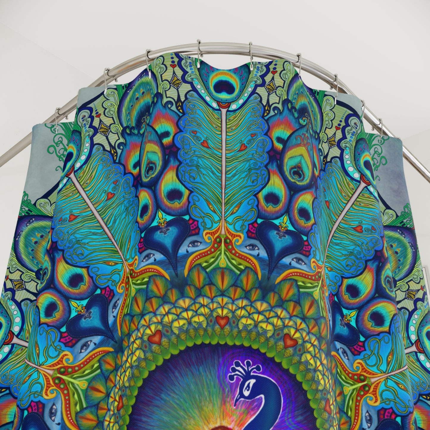 Melek Taus Mandala - Shower Curtains