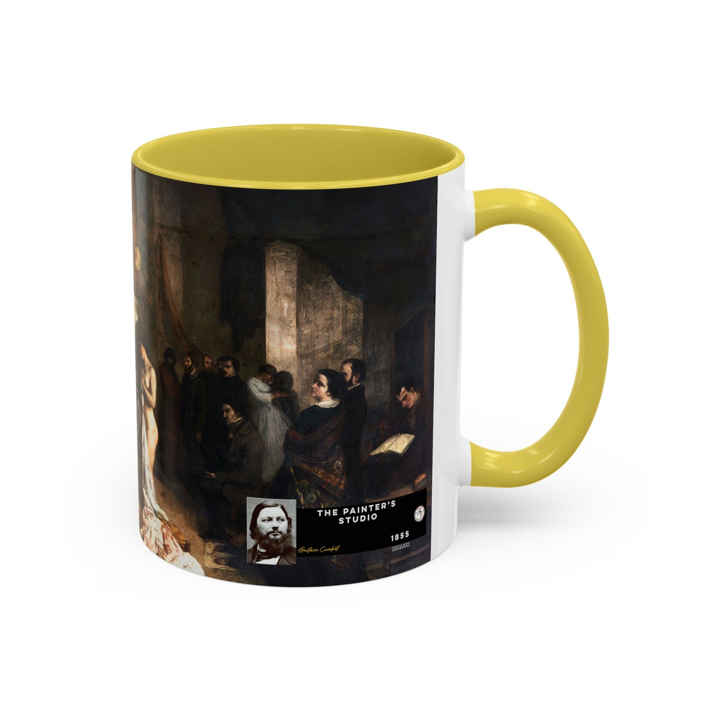 Courbet, Gustave - The Painter’s Studio (1855) - Colorful Accent Mugs