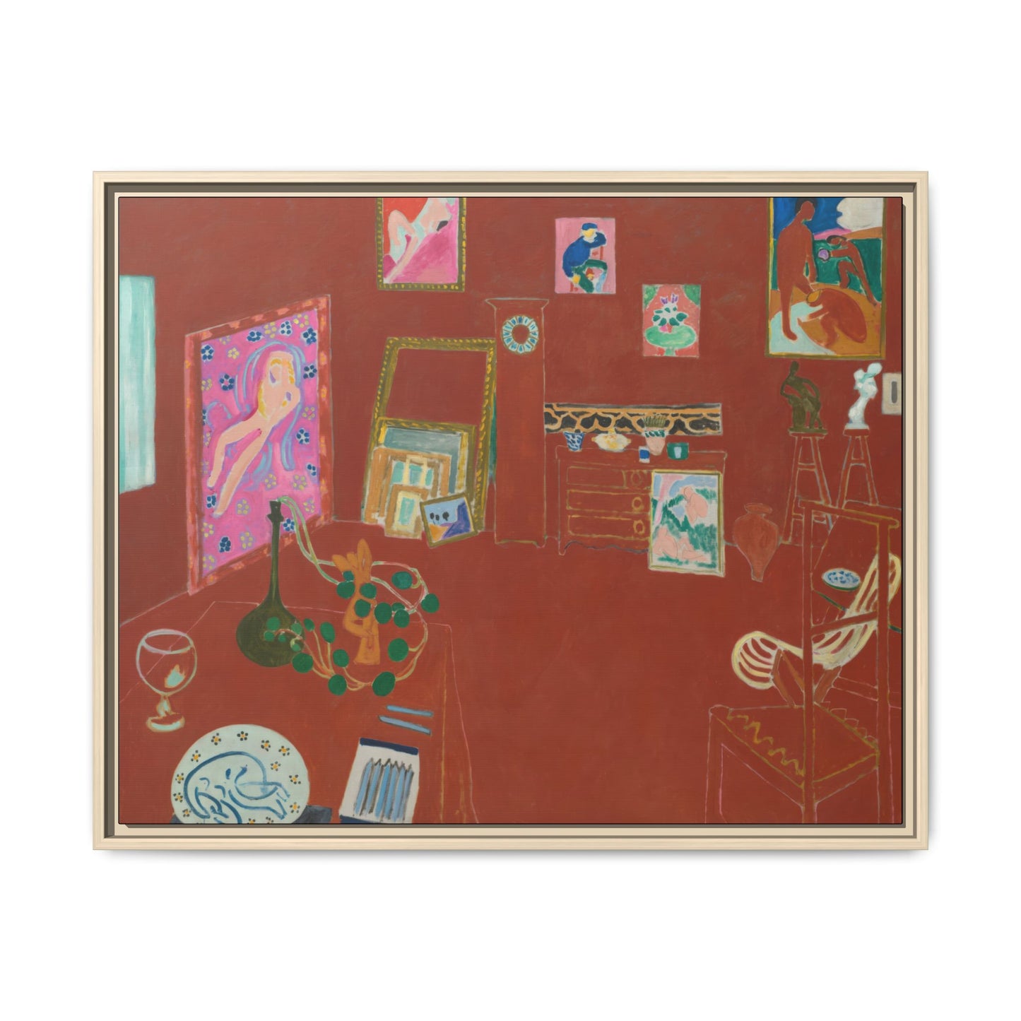 Matisse, Henri - The Red Studio (1911) - Matte Canvas, Framed