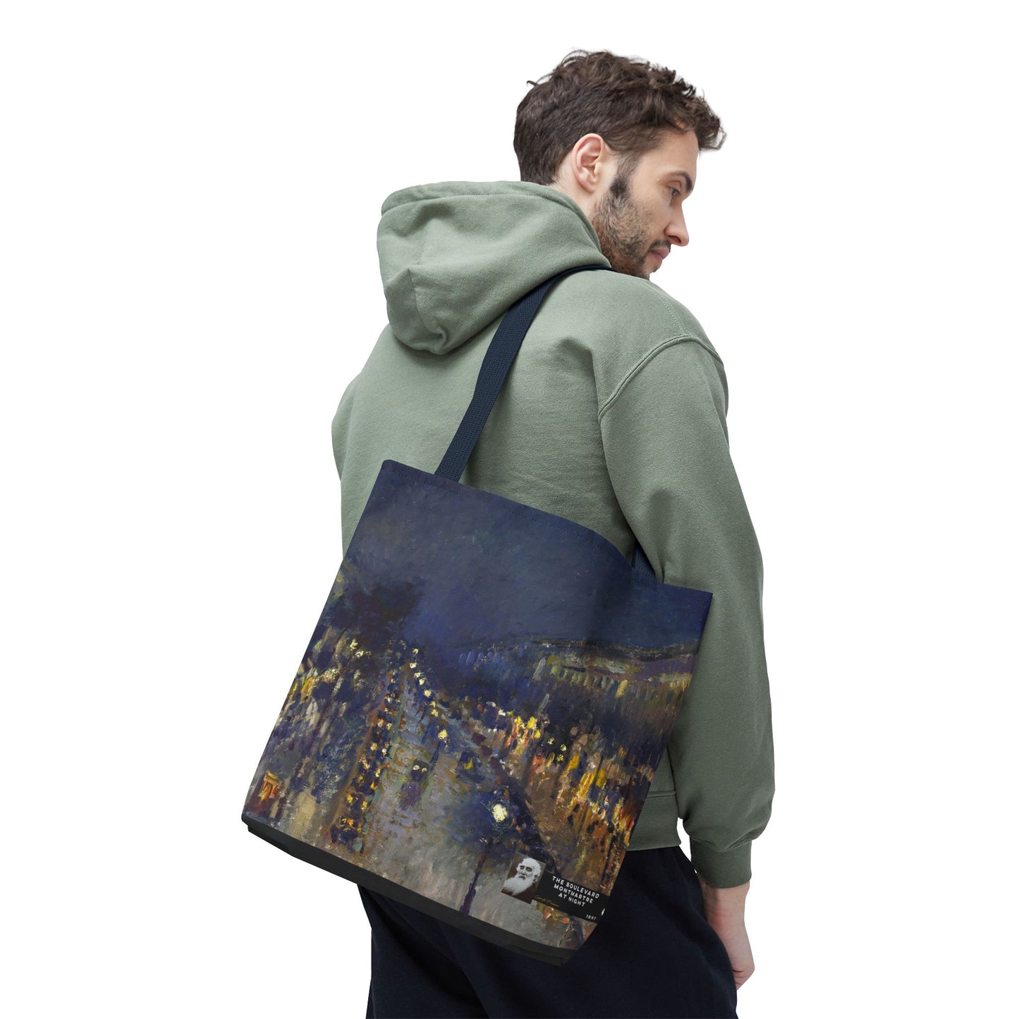 Pissarro, Camille - The Boulevard Montmartre At Night (1897) - Tote Bag