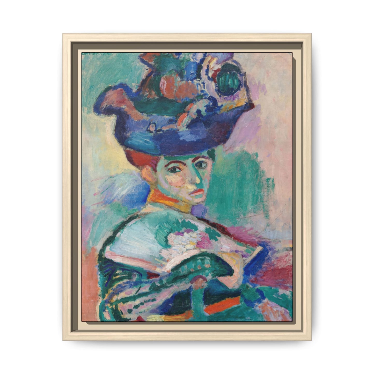 Matisse, Henri - Woman with a Hat (1905) - Matte Canvas, Framed