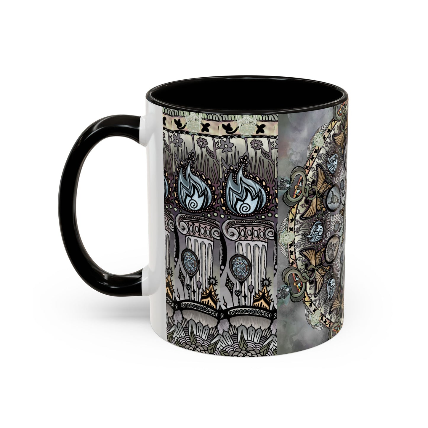 Pacio, Adam - Memento Mori Mandala - Colorful Accent Mugs