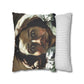 Courbet, Gustave - The Desperate Man (1843) - Suede Square Pillowcase