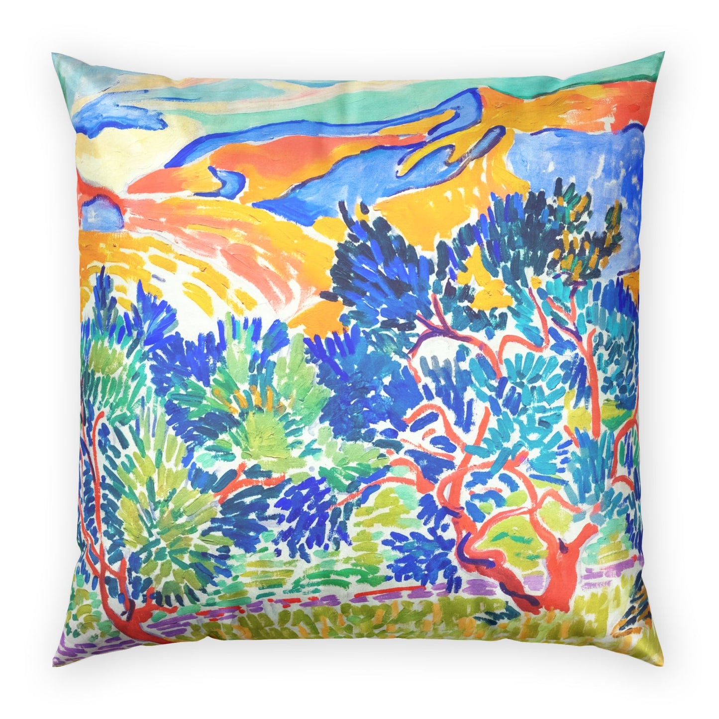 Derain, André - Mountains at Collioure (1905) - Poly Velvet Pillow