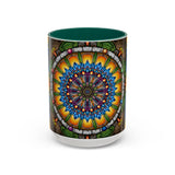 Emerald Arrows Mandala - Colorful Accent Mugs